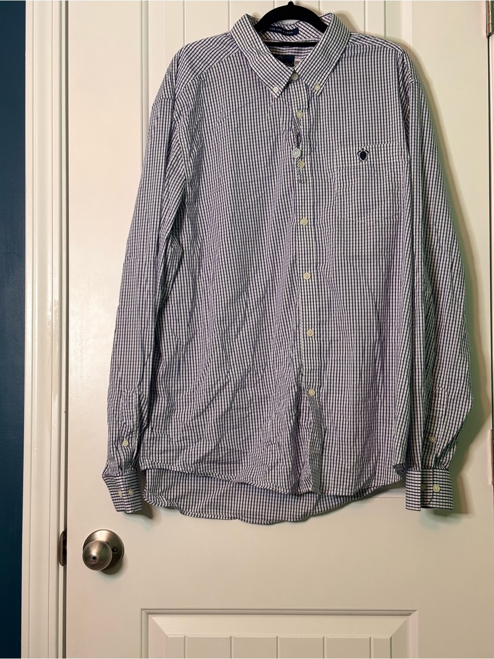 Simply southern Classic Button-Down Men’s Shirt - Blue Gingham